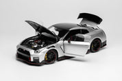 MOTORHELIX 1:18 Nissan GT-R NISMO (R35) Special Edition 2022 NISMO Ultimate Metal Silver