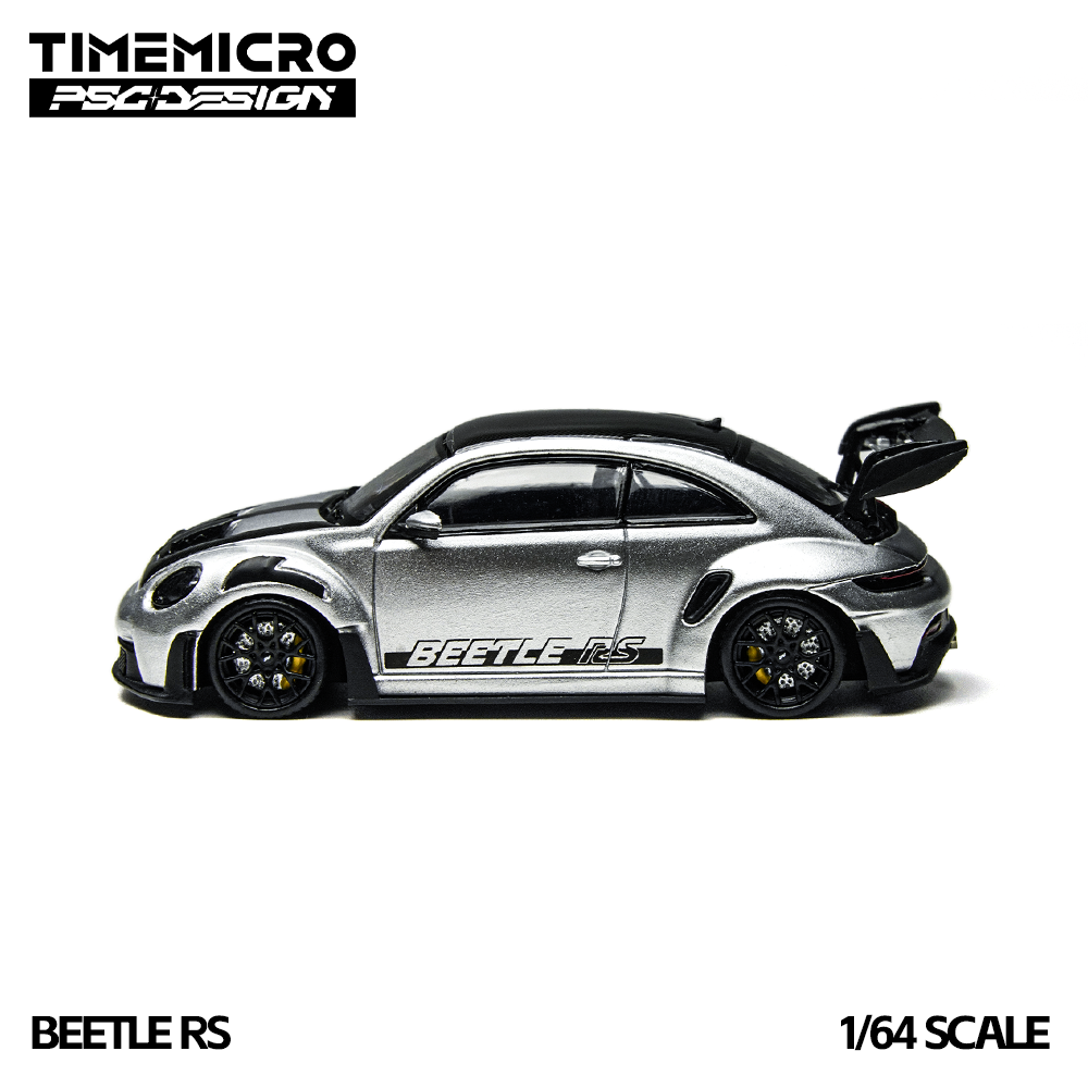 TimeMicro × PSC DESIGN 1:64 Beetle RS First Edition Silver Die-Cast Car Model