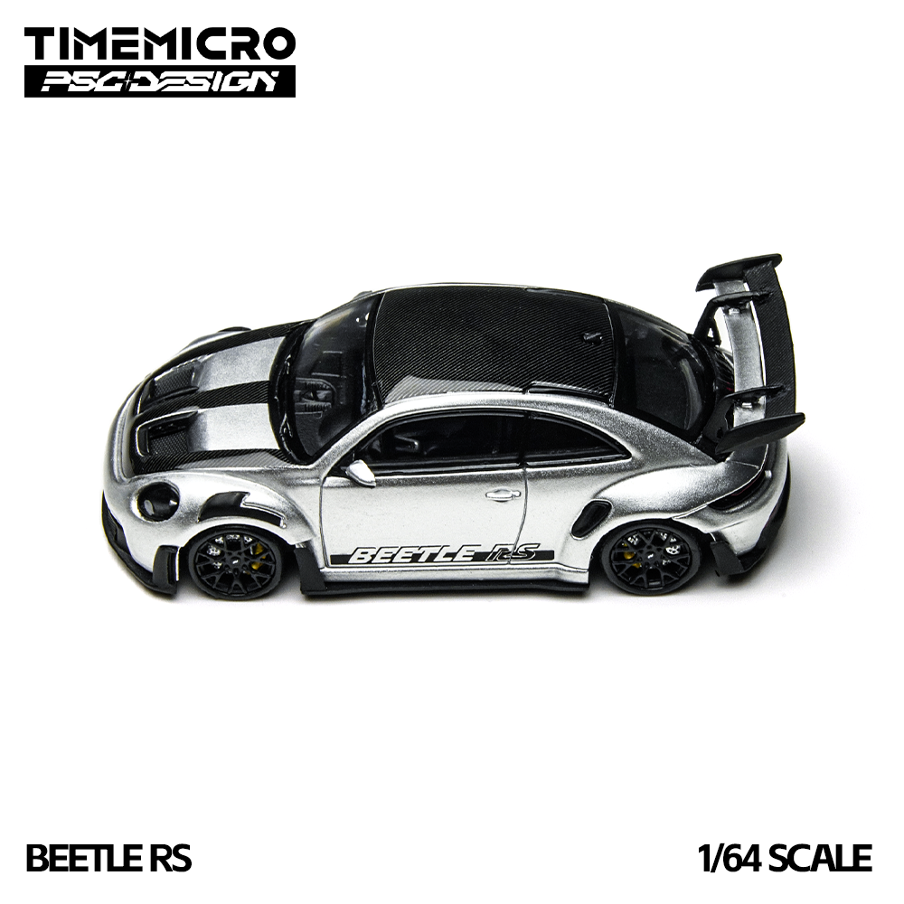 TimeMicro × PSC DESIGN 1:64 Beetle RS First Edition Silver Die-Cast Car Model
