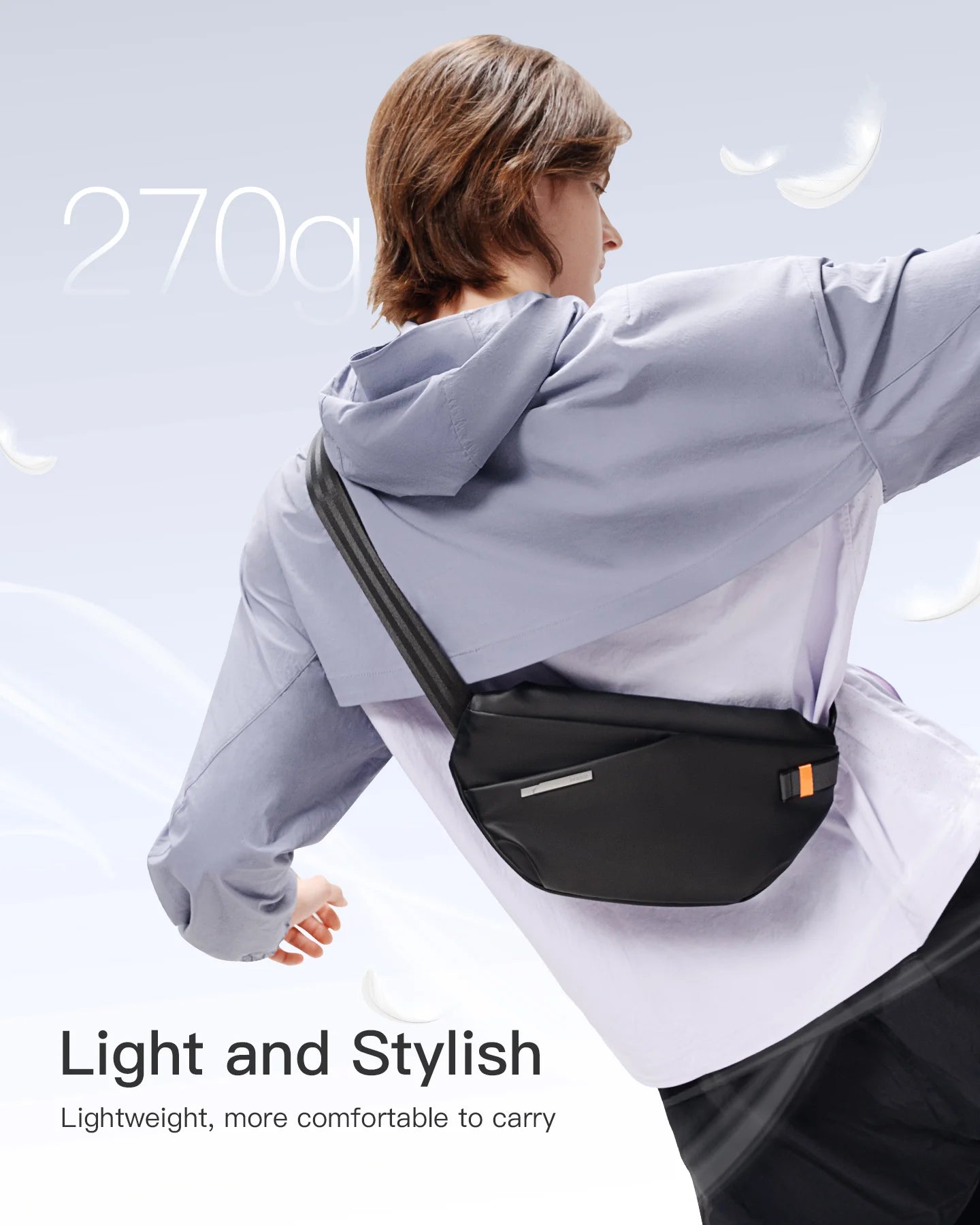 Inateck sling bag - Lightweight Crossbody Bag with Quick-adjust Strap