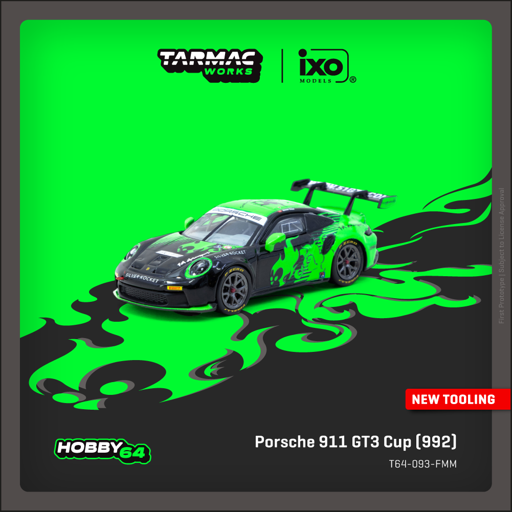 Tarmac Works 1:64 Porsche 911 GT3 Cup (992) Fire Monkey Motorsport (T64-093-FMM)