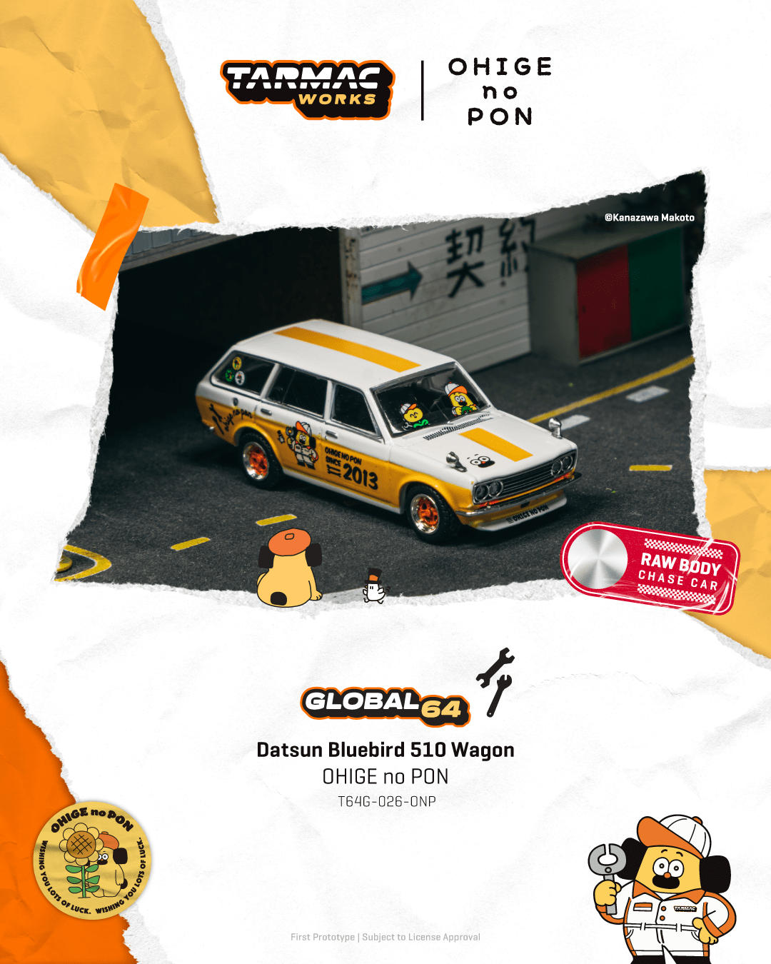 Tarmac Works - Datsun Bluebird 510 Wagon OHIGE no PON