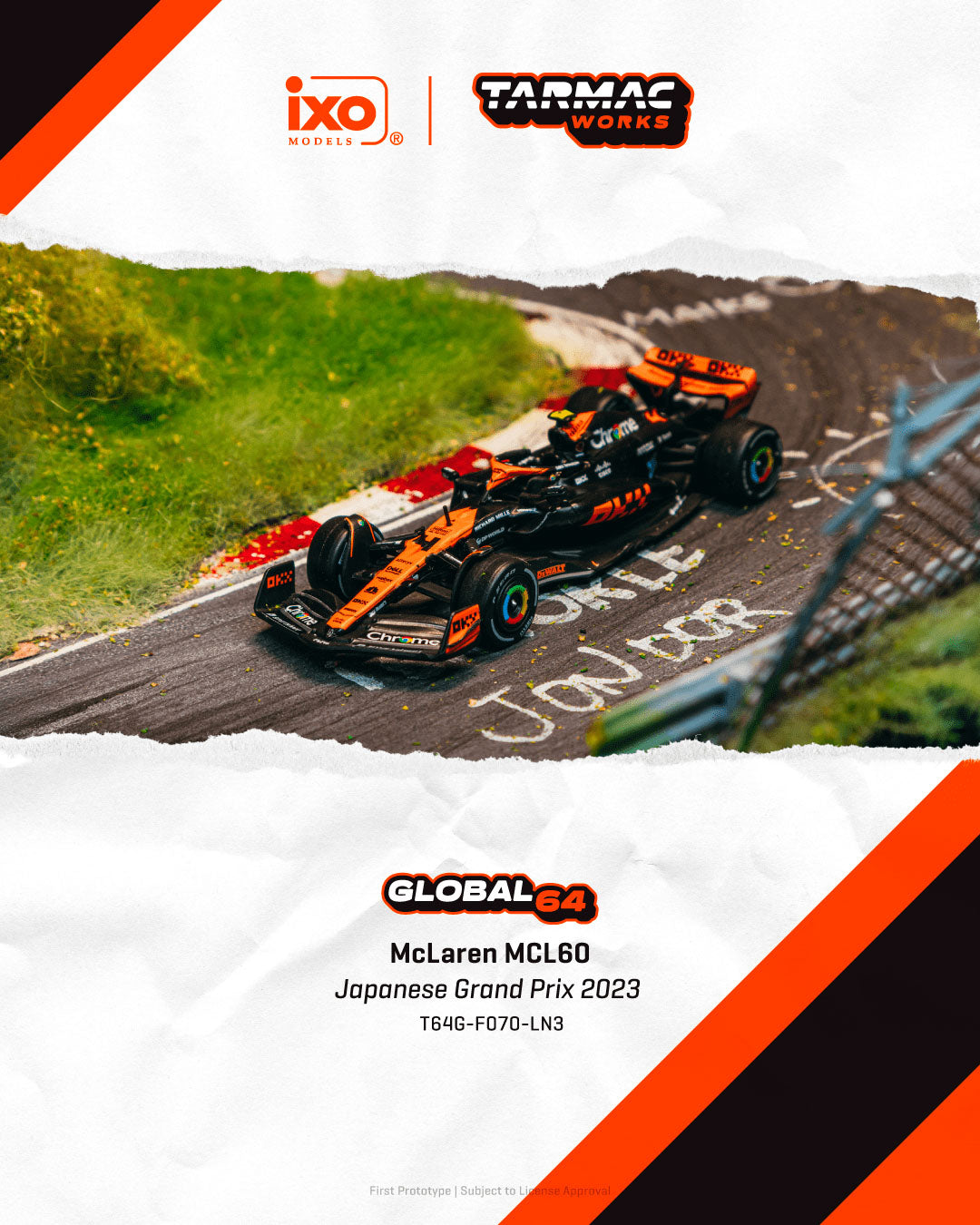 Tarmac Work 1/64 McLaren MCL60 Japanese Grand Prix 2023  Lando Norris