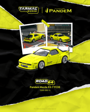 Tarmac Works 1/64 - Pandem Mazda RX-7 FC3S Yellow