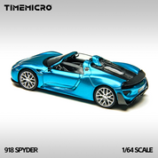 TimeMicro 1:64 918 Spyder Blue Alloy Car Model