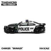 TimeMicro × PSC DESIGN - 1/64 Warhorse "Brawler" Charger LSPD Police Car Simulation Alloy Car Model