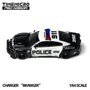TimeMicro × PSC DESIGN - 1/64 Warhorse "Brawler" Charger LSPD Police Car Simulation Alloy Car Model