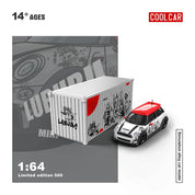 CC 1:64 BMW MINI COOPER LUBUBU painted simulation alloy car model