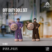 Huiyi MoreArt1:64 Off Work Doll Doll Set Simulation Resin Model