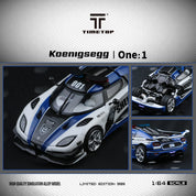TimeTop 1:64 Koenigsegg One-1 police car simulation alloy car model