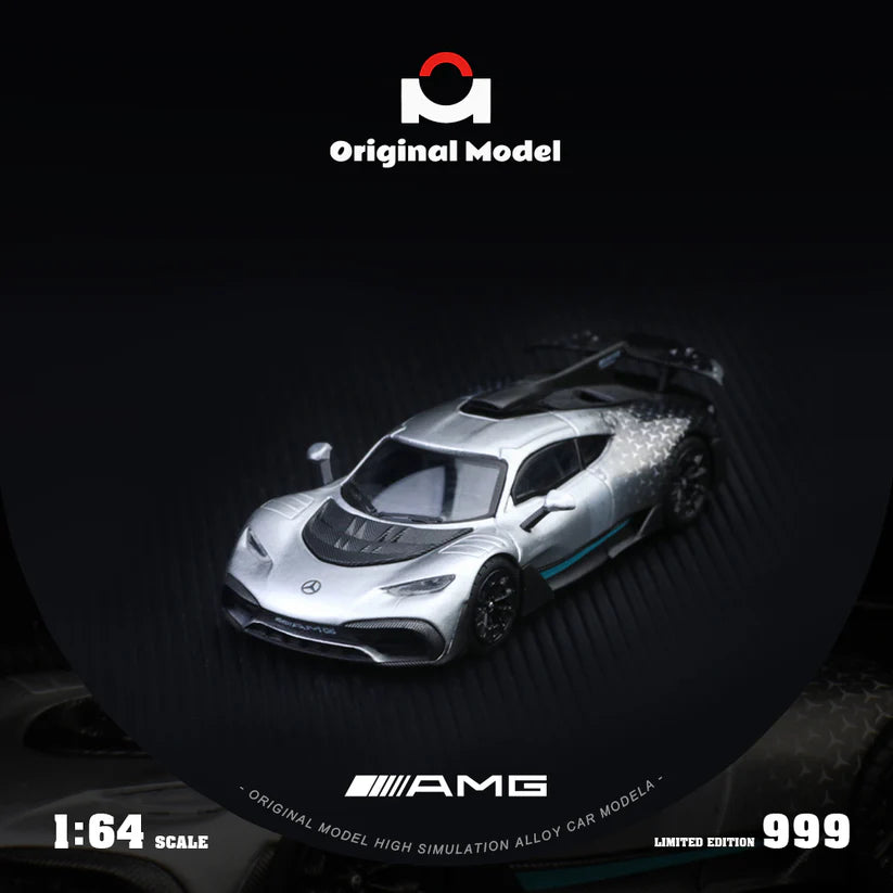 Original model: 1/64 AMG One-Starlight Silver Alloy Car Model