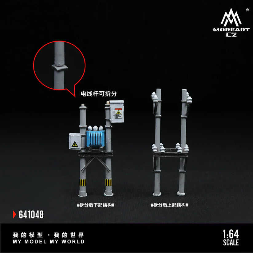 新品上市：MoreArt 华艺 1:64 微缩模型 电线杆