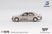MINIGT 1/64 MERCEDES-BENZ 190 E 2.3-16 #11 AYRTON SENNA 1984 NÜRBURGRING RACE OF CHAMPIONS W/ FIGURE