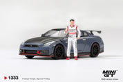 MINIGT 1/64 Nissan GT-R Nismo 2024 Tsukuba Production Car LapRecord W/ Matsuda Figure Tsugio Matsuda Collection