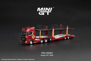 MINIGT 1/64 sporter V8 50th anniversary + Car transporter Red 8