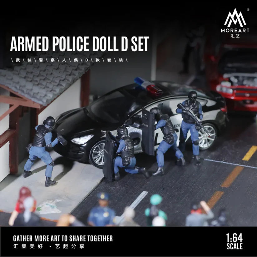 MOREART 1:64 ARMED POLICE DOLL C SET RESIN MODEL (Copy)