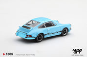 MINIGT 1/64 Porsche 911 Carrera RS 2.7 Gulf Blue with Black Livery