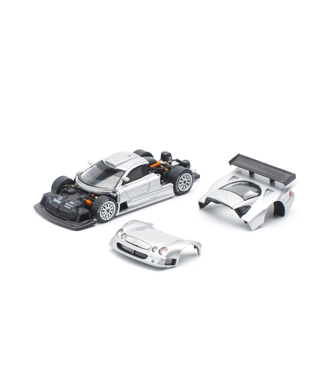 Pop Race 1:64 Mercedes-Benz AMG CLK GTR in Silver