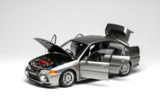 1/18 The Mitsubishi Lancer Evolution IV in Steel Silver - MOTORHELIX