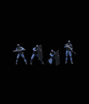 MOREART 1:64 ARMED POLICE DOLL C SET RESIN MODEL (Copy)
