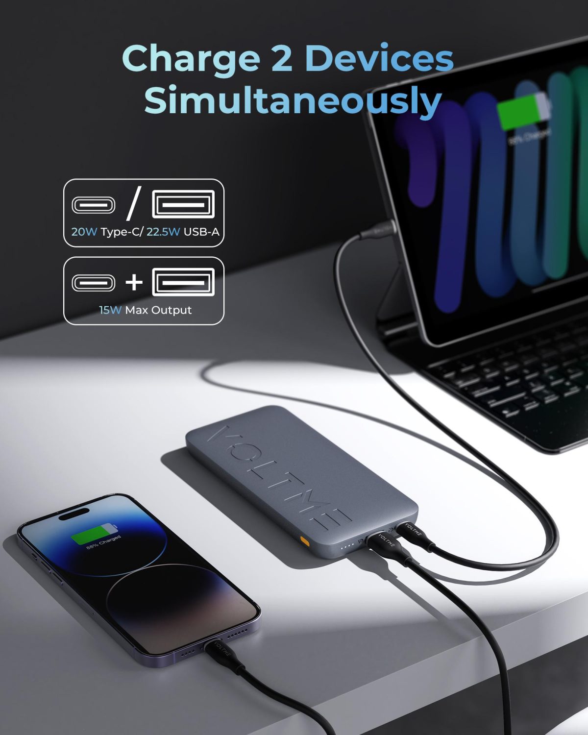 VOLTME HYPERCORE POWERBANK 20K WITH 22W | DEEP BLUE
